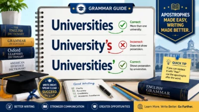 Universities or University's or Universities'