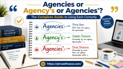 Agencies or Agency’s or Agencies’