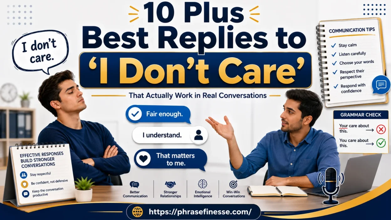 Best Replies to “I Don’t Care”