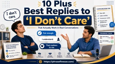 Best Replies to “I Don’t Care”