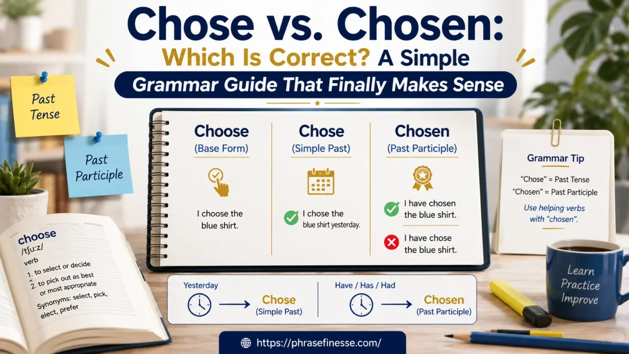Chose vs Chosen