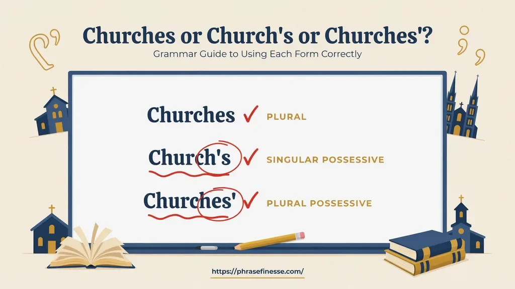 Churches or Church's or Churches'