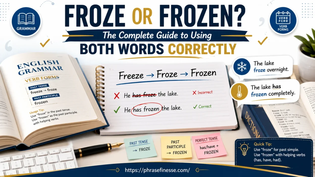 Froze or Frozen