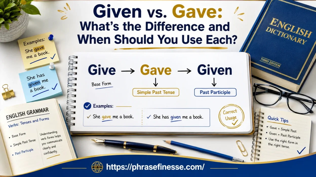 Given vs. Gave