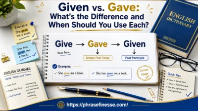 Given vs. Gave