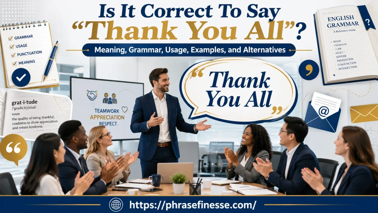 Is It Correct To Say “Thank You All”?