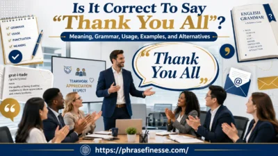 Is It Correct To Say “Thank You All”?