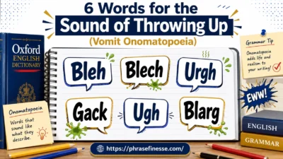 Words for the Sound of Throwing Up