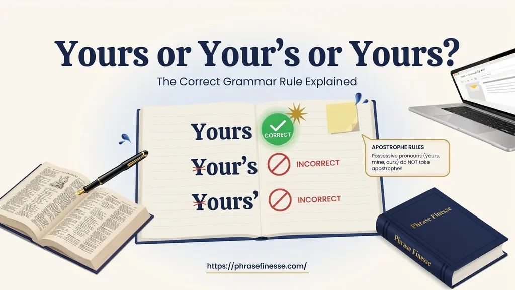 Yours or Your's or Yours
