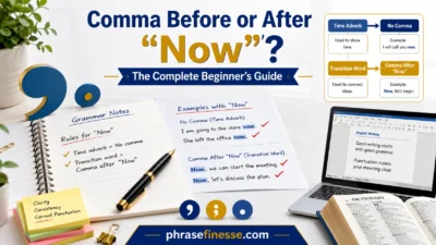 Comma Before or After “Now”
