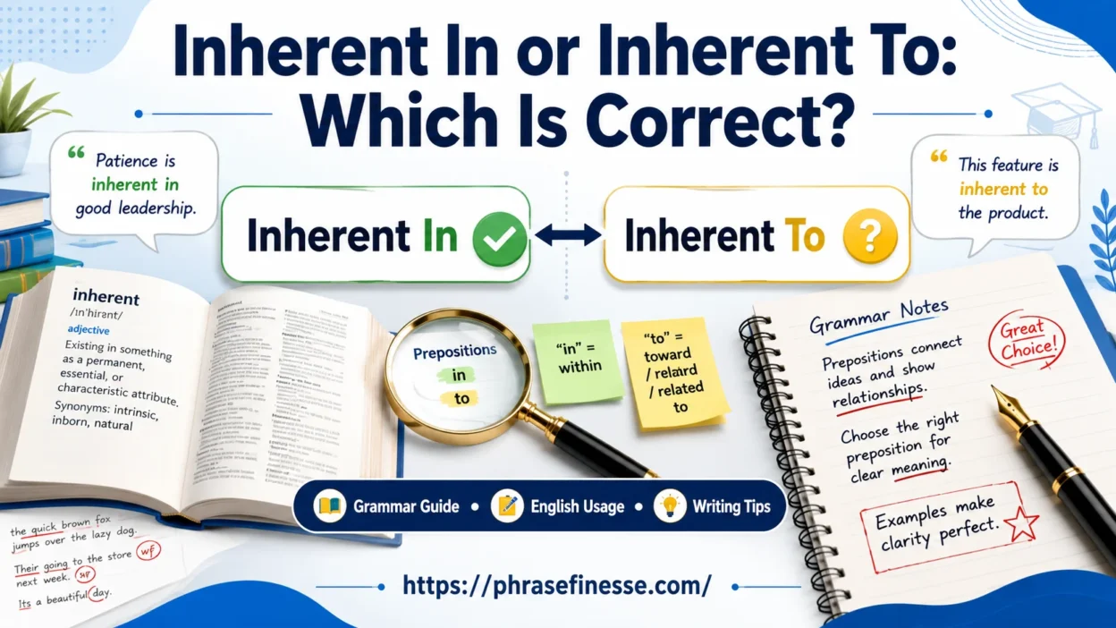 Inherent In or Inherent To