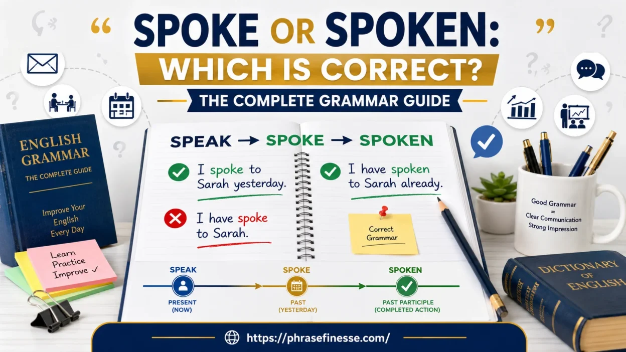 Spoke or Spoken