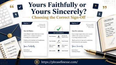 Yours Faithfully or Yours Sincerely