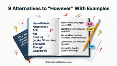 Alternatives to “However