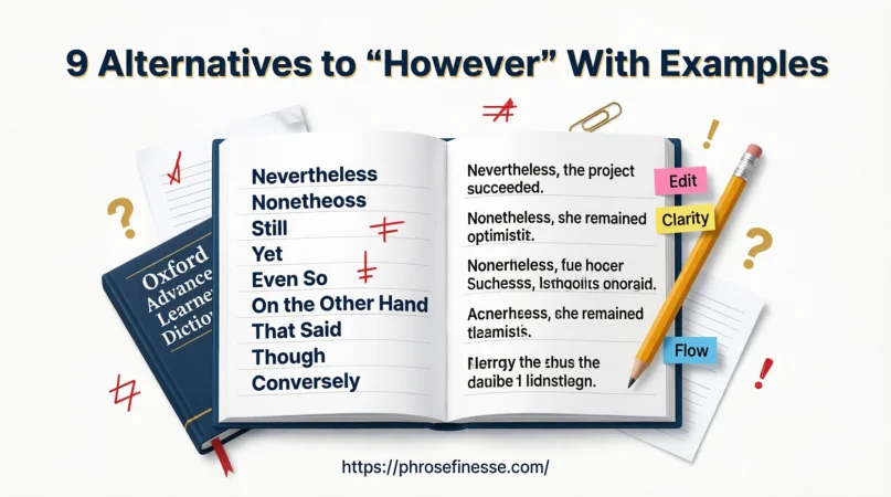 Alternatives to “However