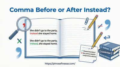 comma with instead