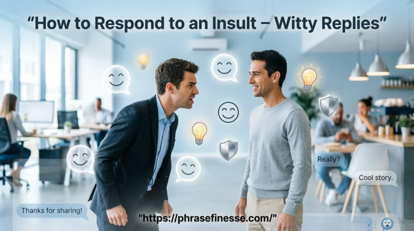 best ways to respond to an insult with witty comebacks, confidence, humor, and emotional intelligence.