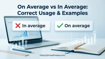 Comparison of “in average vs on average” grammar usage with correct and incorrect examples.