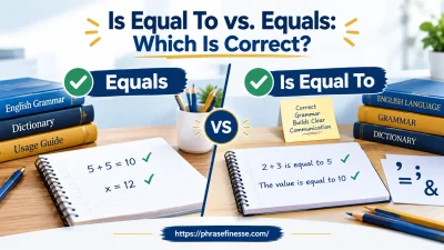 Is Equal To vs. Equals