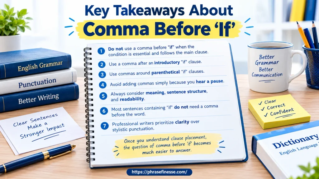 Key Takeaways About Comma Before “If”