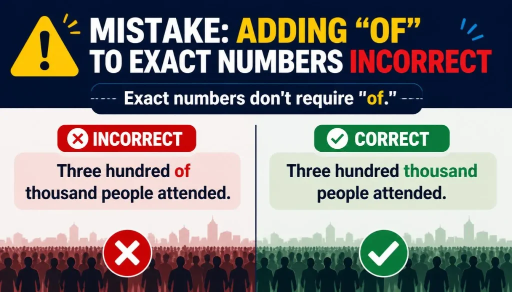 Mistake: Adding “Of” to Exact Numbers