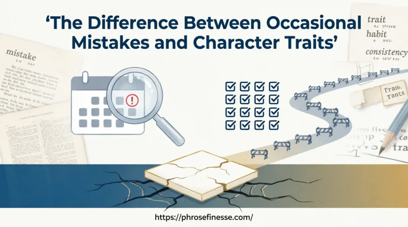 The Difference Between Occasional Mistakes and Character Traits 