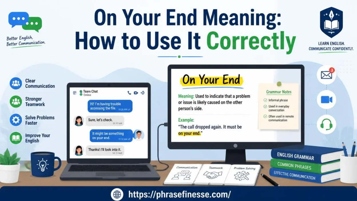 On Your End Meaning
