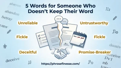 words for someone who doesn't keep their word including unreliable, untrustworthy, fickle, deceitful, and promise-breaker.