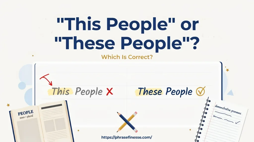 Which Is Correct This People Or These People grammar comparison with corrected English usage examples.