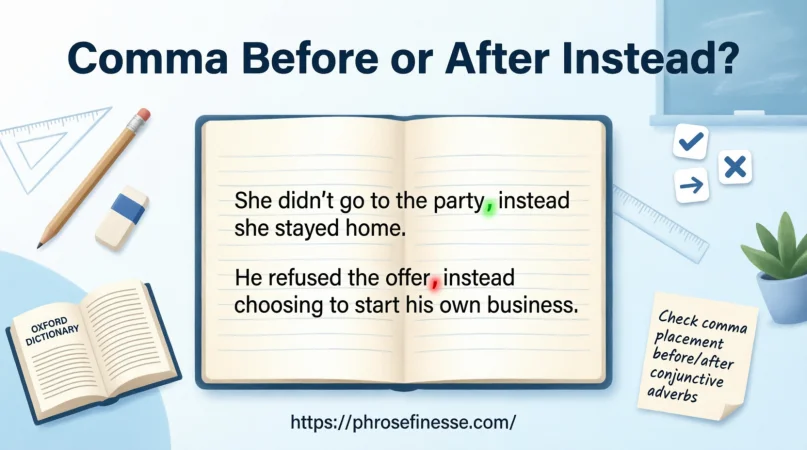 Memory Trick for Using Commas With “Instead”