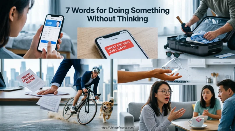 Words for Doing Something Without Thinking 
