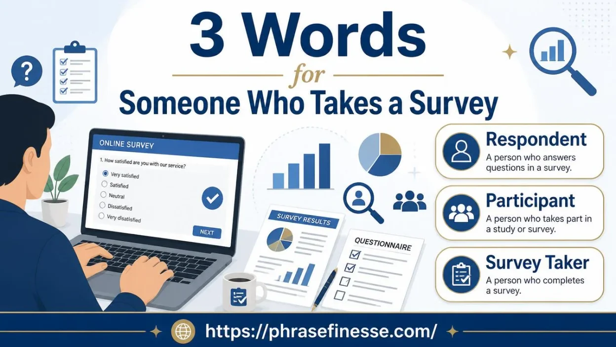 Words for Someone Who Takes a Survey 
