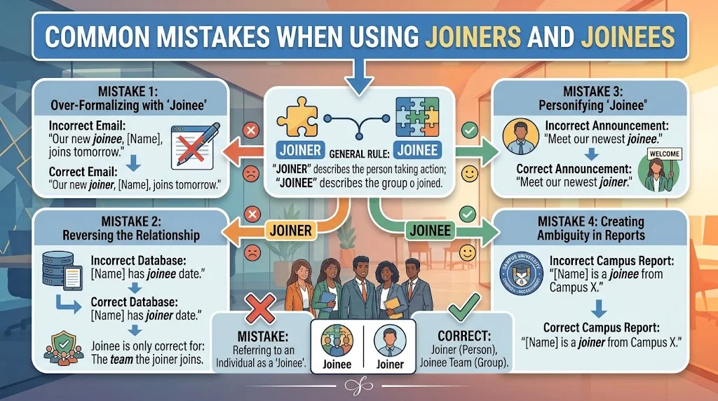 Common Mistakes When Using Joiners and Joinees