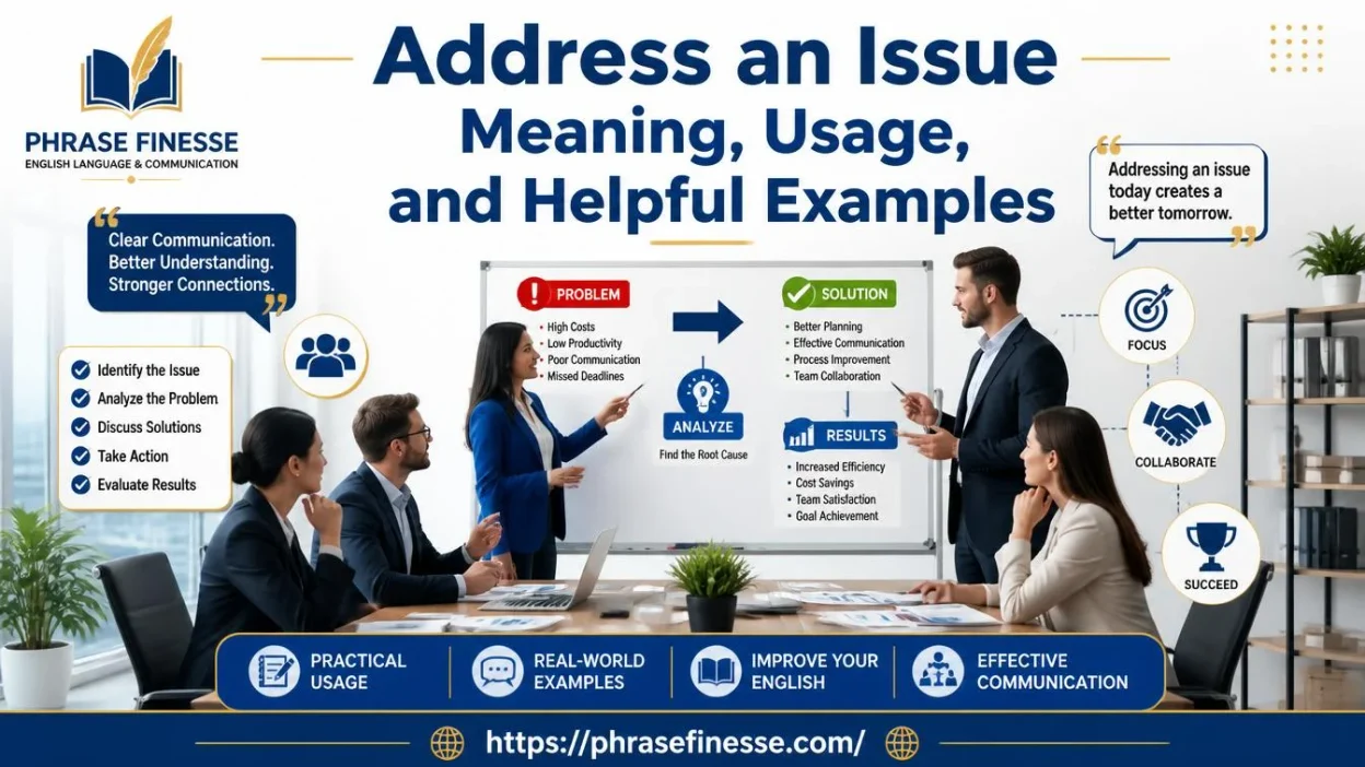 Address an Issue Meaning