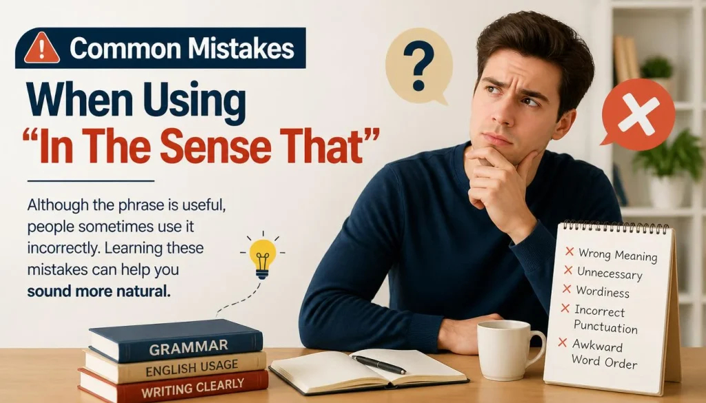 Common Mistakes When Using “In The Sense That”