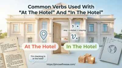 Common Verbs Used With “At The Hotel” And “In The Hotel”