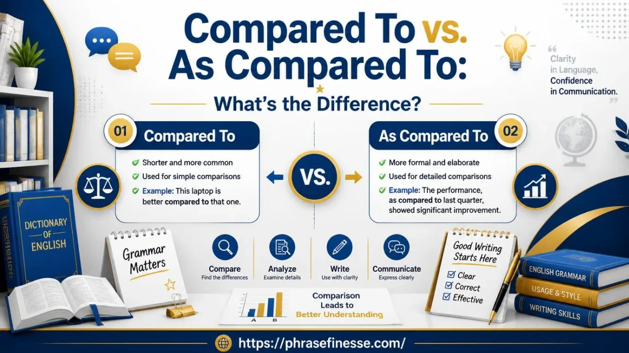 Compared To vs. As Compared To: What's the Difference? - PhraseFinesse