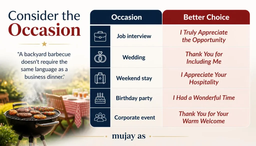 Consider the Occasion