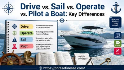 Drive vs. Sail vs. Operate vs. Pilot a Boat