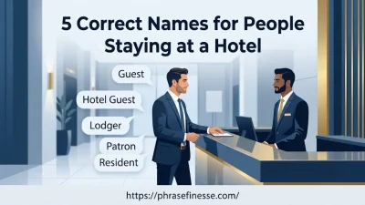 Five  Correct Names for People Staying at a Hotel