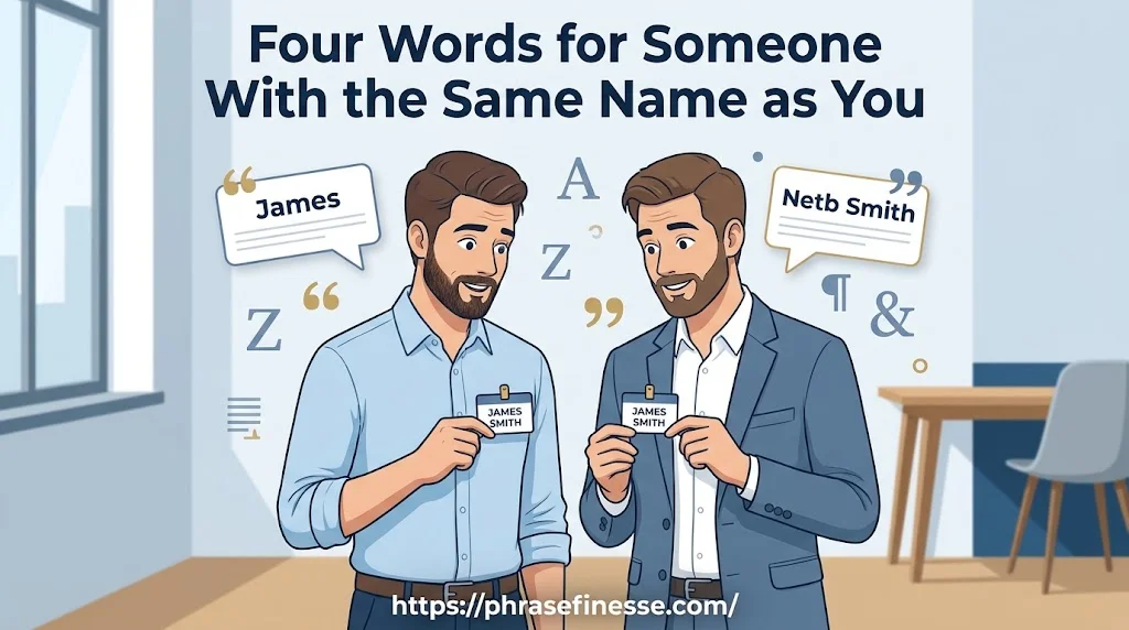 Four  Words for Someone With the Same Name as You