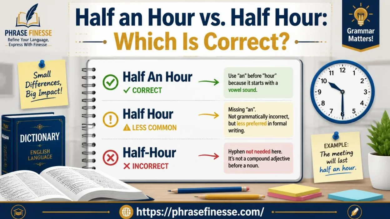 Half an Hour vs. Half Hour