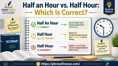 Half an Hour vs. Half Hour
