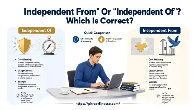 “Independent From” Or “Independent Of”
