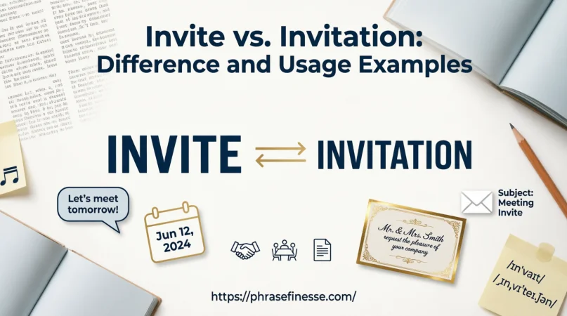 Invite vs. Invitation