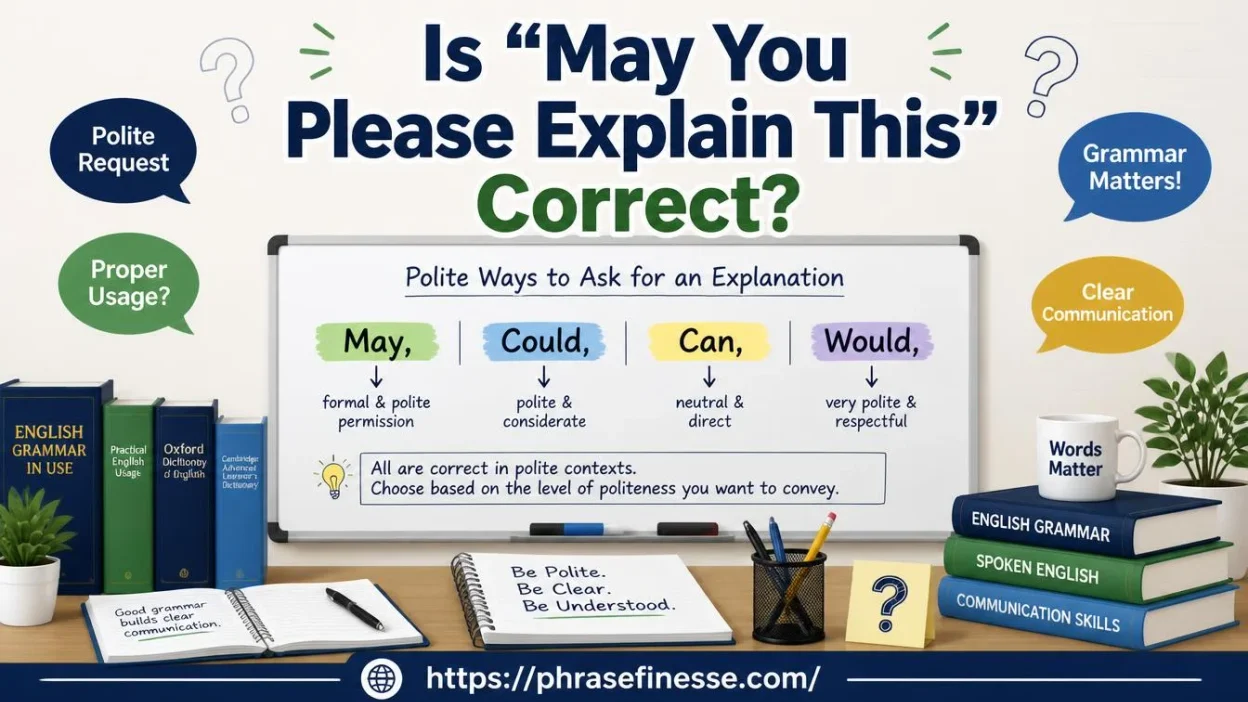 Is “May You Please Explain This” Correct