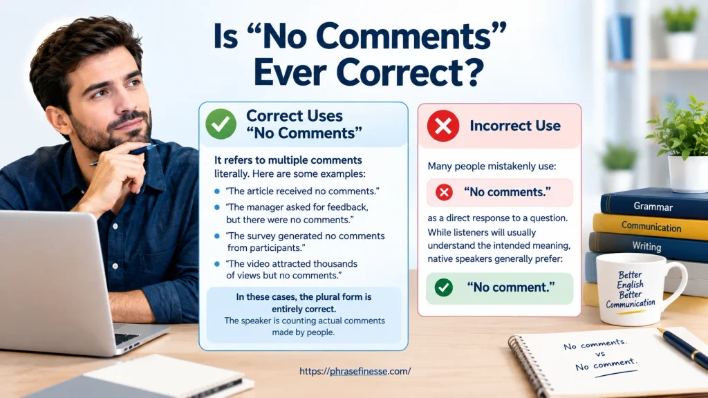 Is “No Comments” Ever Correct