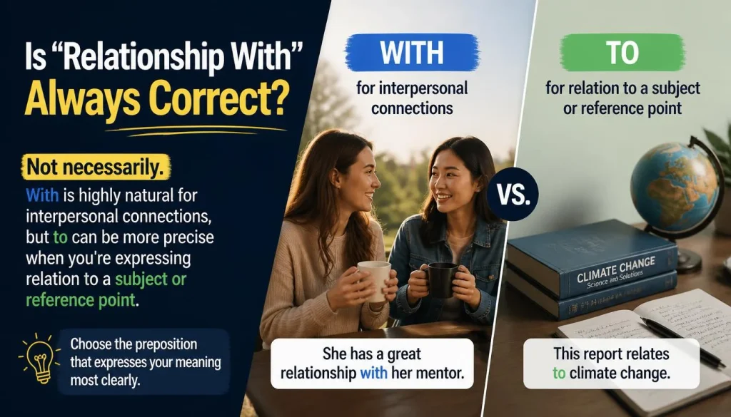 Is “Relationship With” Always Correct