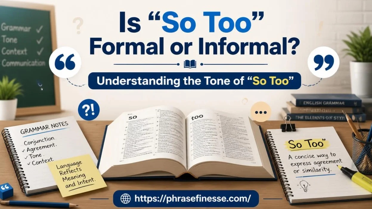 Is “So Too” Formal or Informal