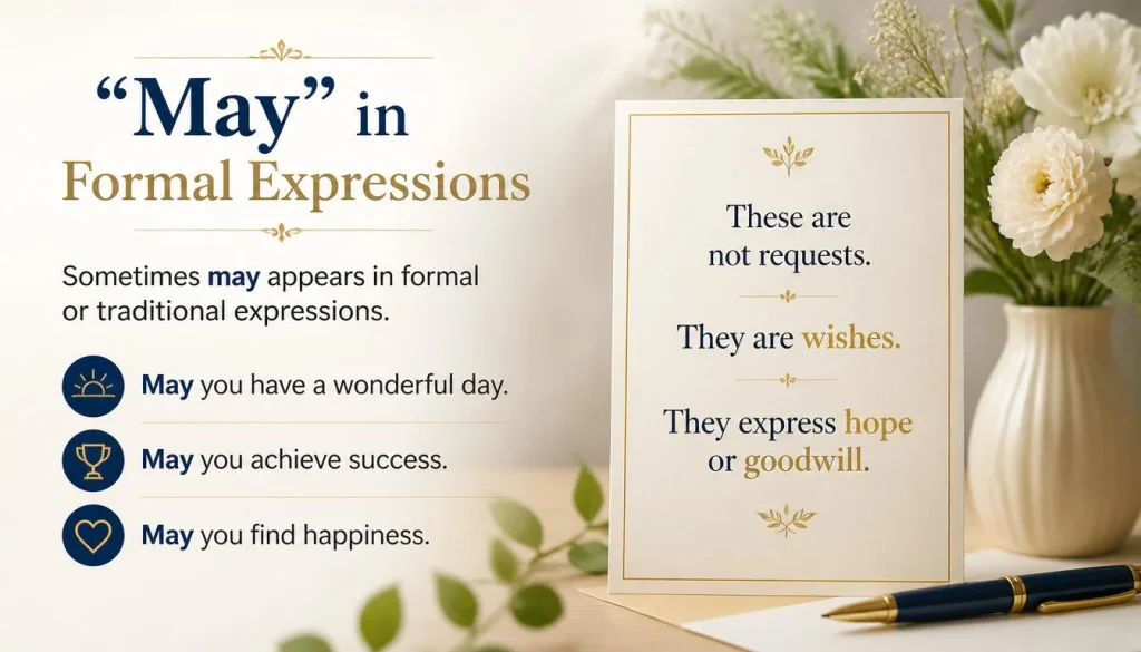 “May” in Formal Expressions